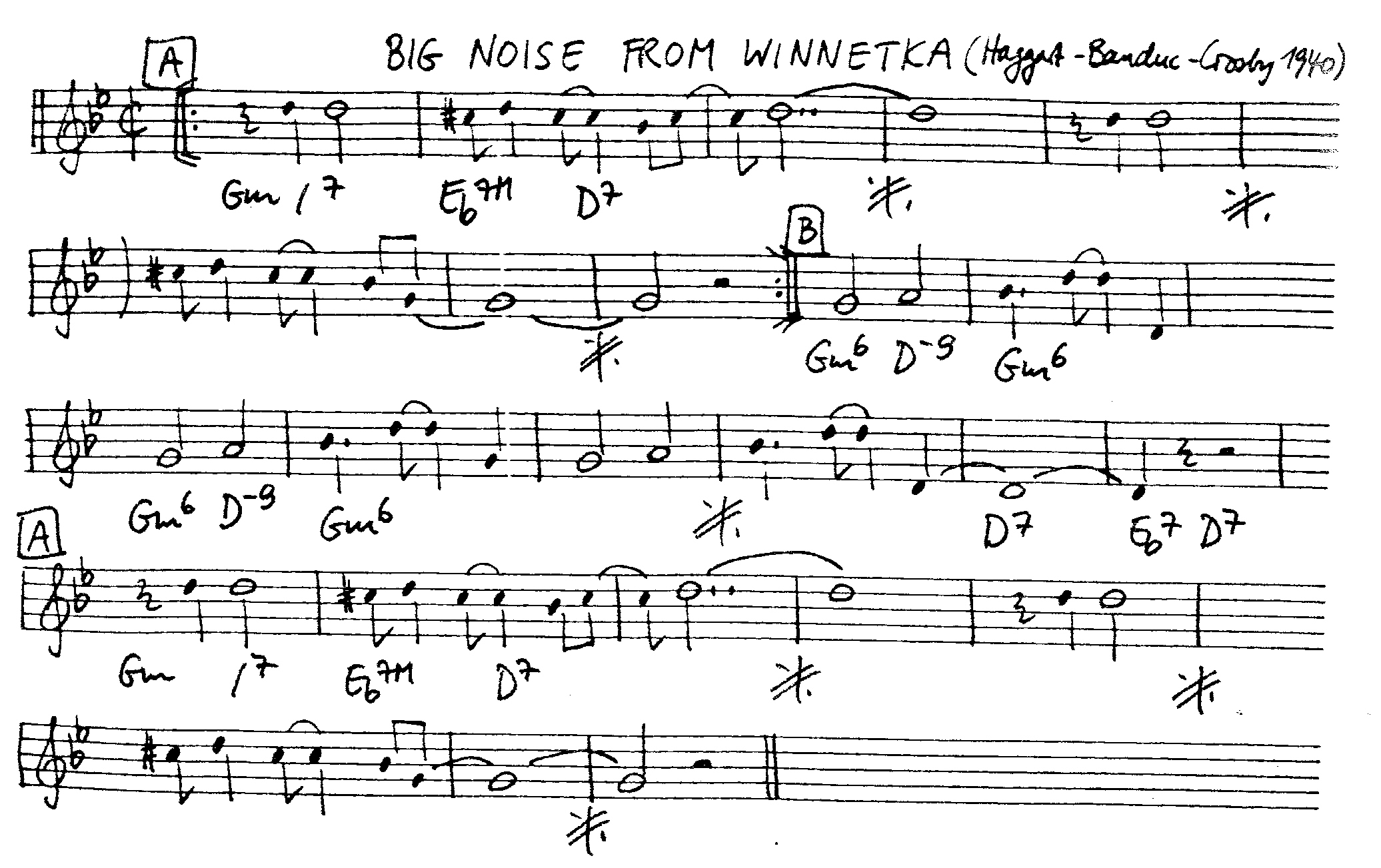 big noise from winnetka leadsheet – book us for your next 20s or gatsby event